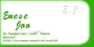 emese joo business card